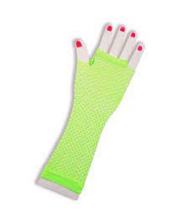 Gloves long fishnet Green BUY